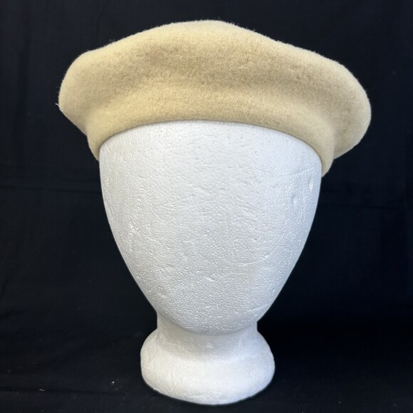 Basque Authentique French Beret Hat Cap 100% Wool Ivory Crème Cream Off-White main image 7